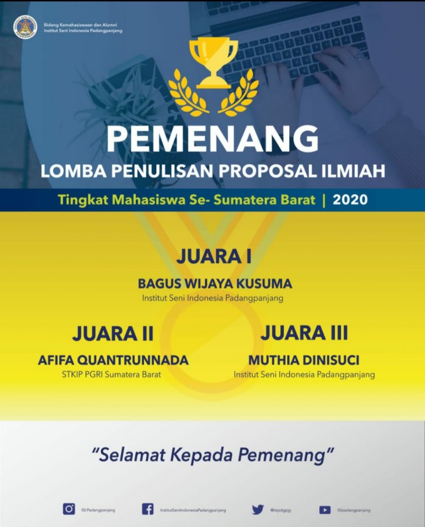 Pemenang Lomba Penulisan Proposal Ilmiah 2020