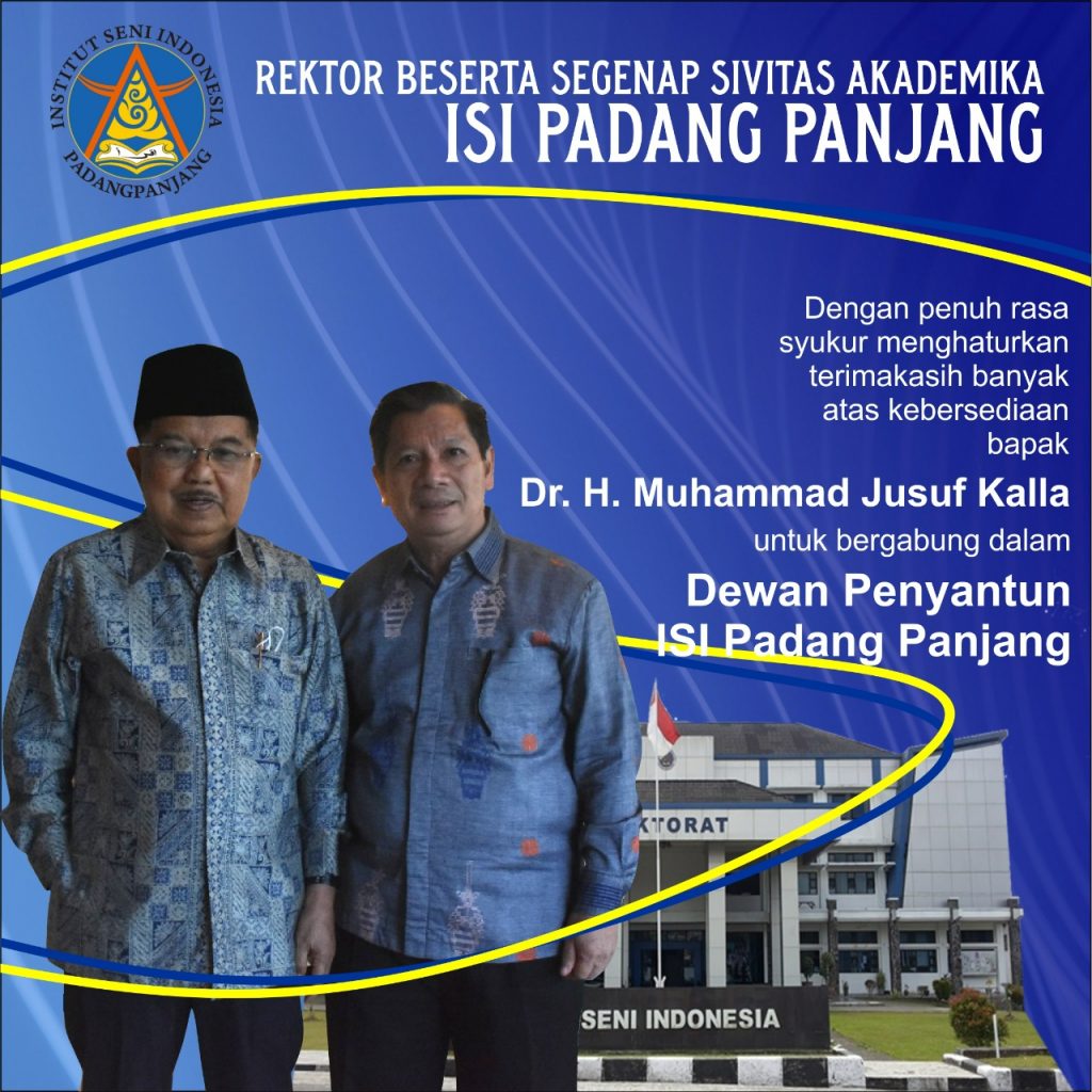 DORONG EKONOMI KREATIF, JUSUF KALLA SIAP JADI DEWAN PENYANTUN ISI PADANG PANJANG