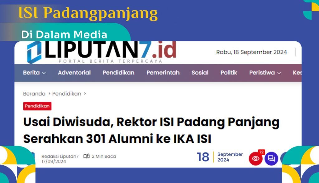 ISI Padangpanjang Dalam Media Liputan7.id